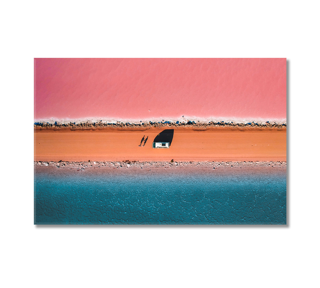 Beautiful Pink and Blue Lake Macdonnell South Australia Canvas Print-Canvas Print-CetArt-1 Panel-24x16 inches-CetArt