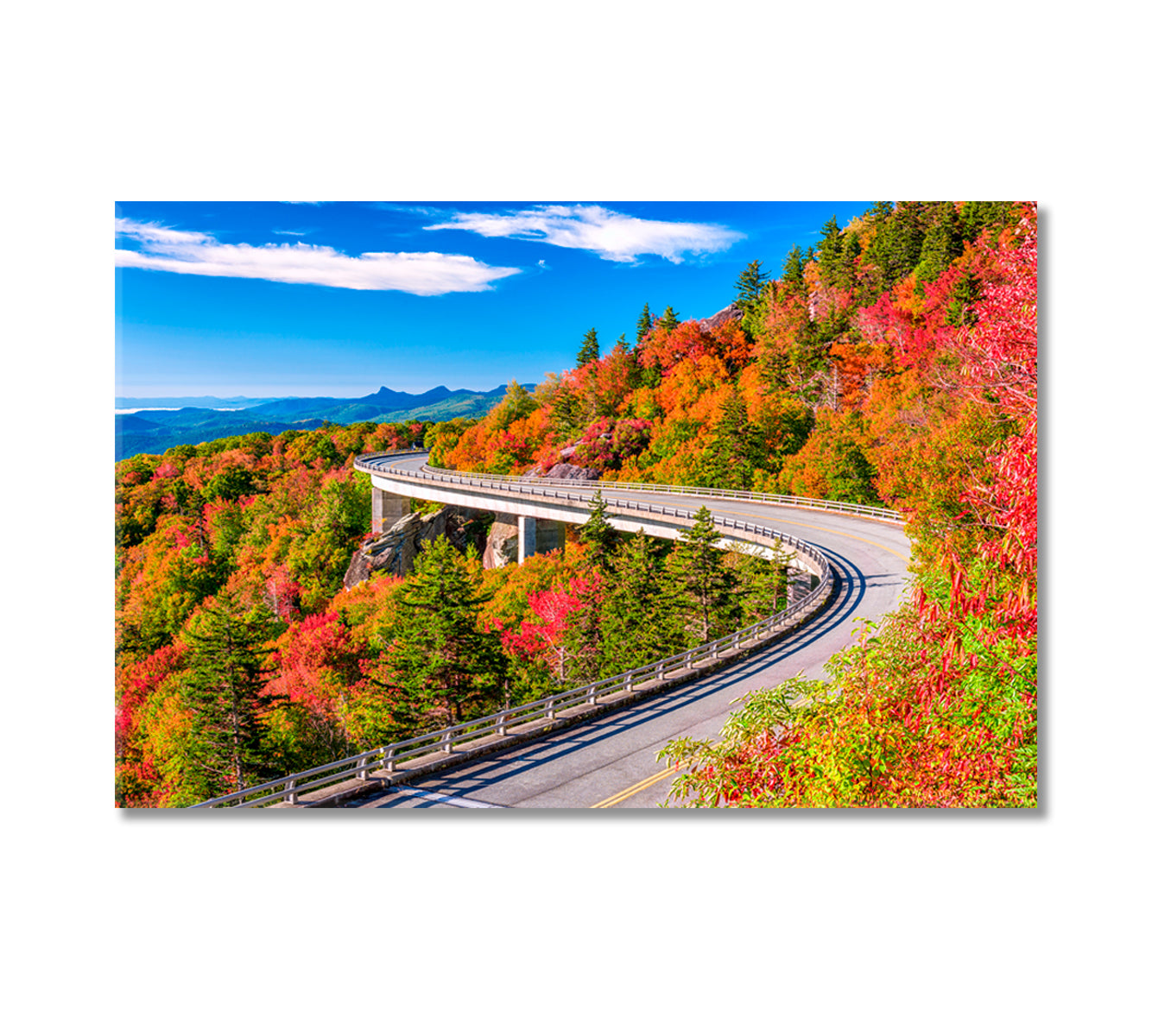 Linn Cove Viaduct North Carolina USA Canvas Print-Canvas Print-CetArt-1 Panel-24x16 inches-CetArt