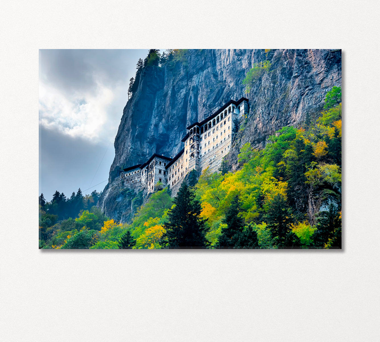 Sumela Monastery of Rock Turkey Canvas Print-Canvas Print-CetArt-1 Panel-24x16 inches-CetArt