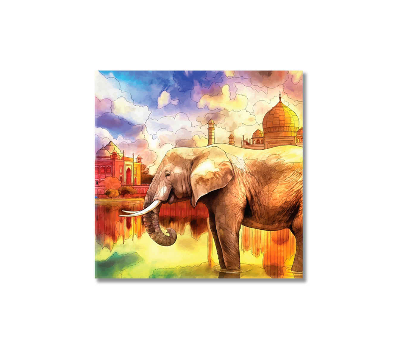 Beautiful Elephant Canvas Print-Canvas Print-CetArt-1 panel-12x12 inches-CetArt