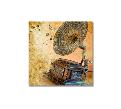 Vintage Gramophone Canvas Print-Canvas Print-CetArt-1 panel-12x12 inches-CetArt