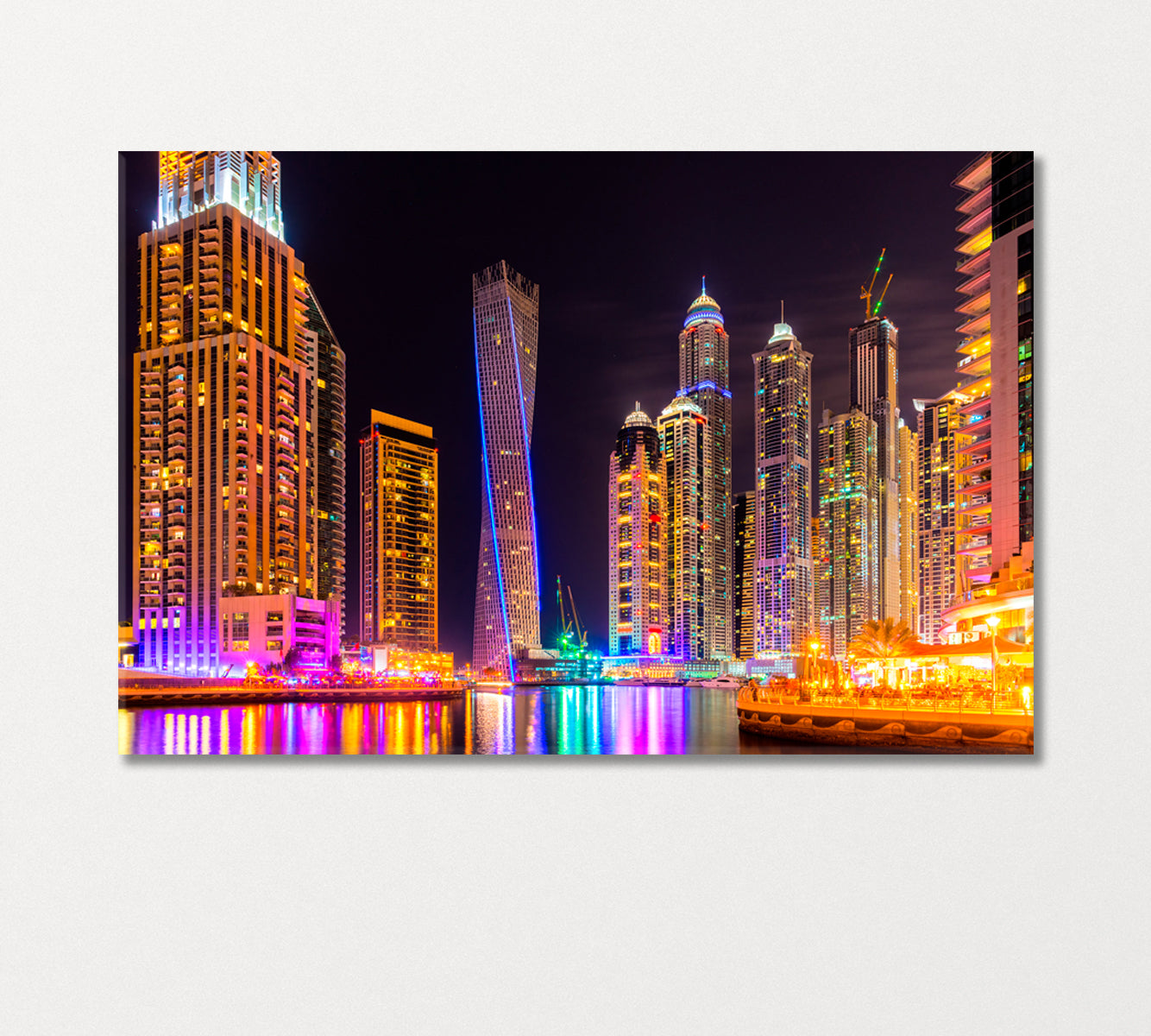 Skyscrapers in Dubai Marina UAE Canvas Print-Canvas Print-CetArt-1 Panel-24x16 inches-CetArt