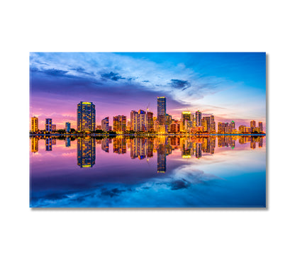 Downtown Miami United States Canvas Print-Canvas Print-CetArt-1 Panel-24x16 inches-CetArt