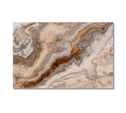 Beautiful Abstract Gray Marble with Gold Veins Canvas Print-Canvas Print-CetArt-1 Panel-24x16 inches-CetArt