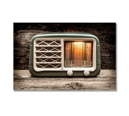 Vintage Radio Canvas Print-Canvas Print-CetArt-1 Panel-24x16 inches-CetArt