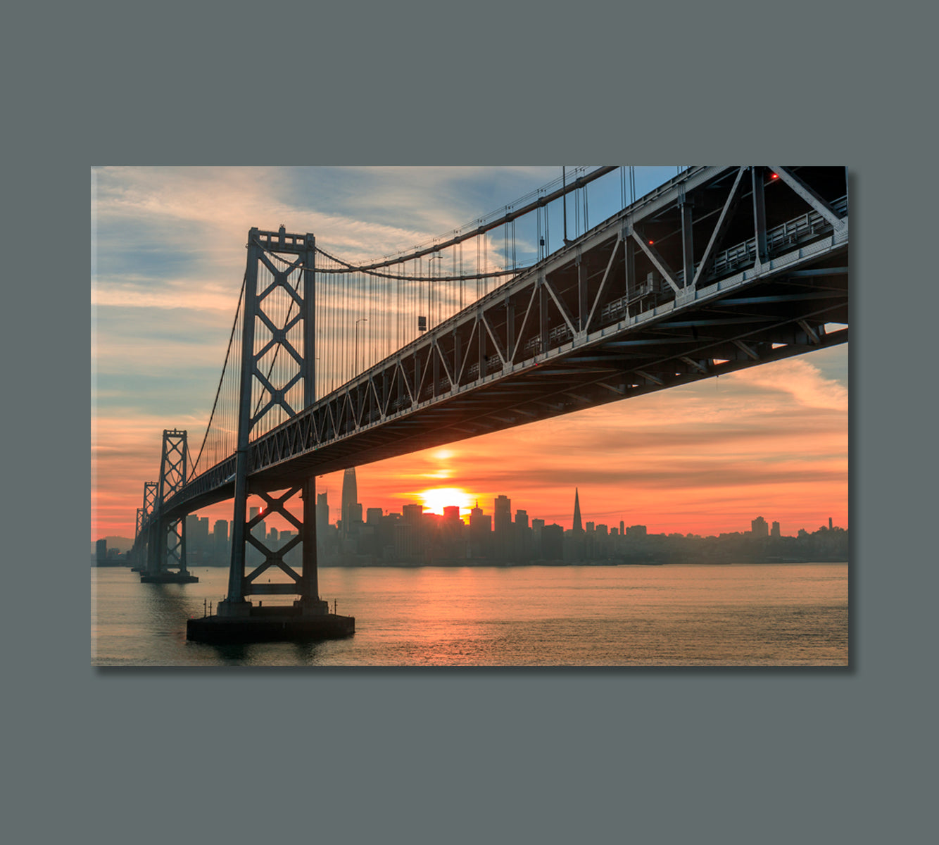 Golden Gate Bridge at Sunset San Francisco Canvas Print-Canvas Print-CetArt-1 Panel-24x16 inches-CetArt