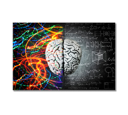 Left Brain Logical vs Right Brain Creative Canvas Print-Canvas Print-CetArt-1 Panel-24x16 inches-CetArt