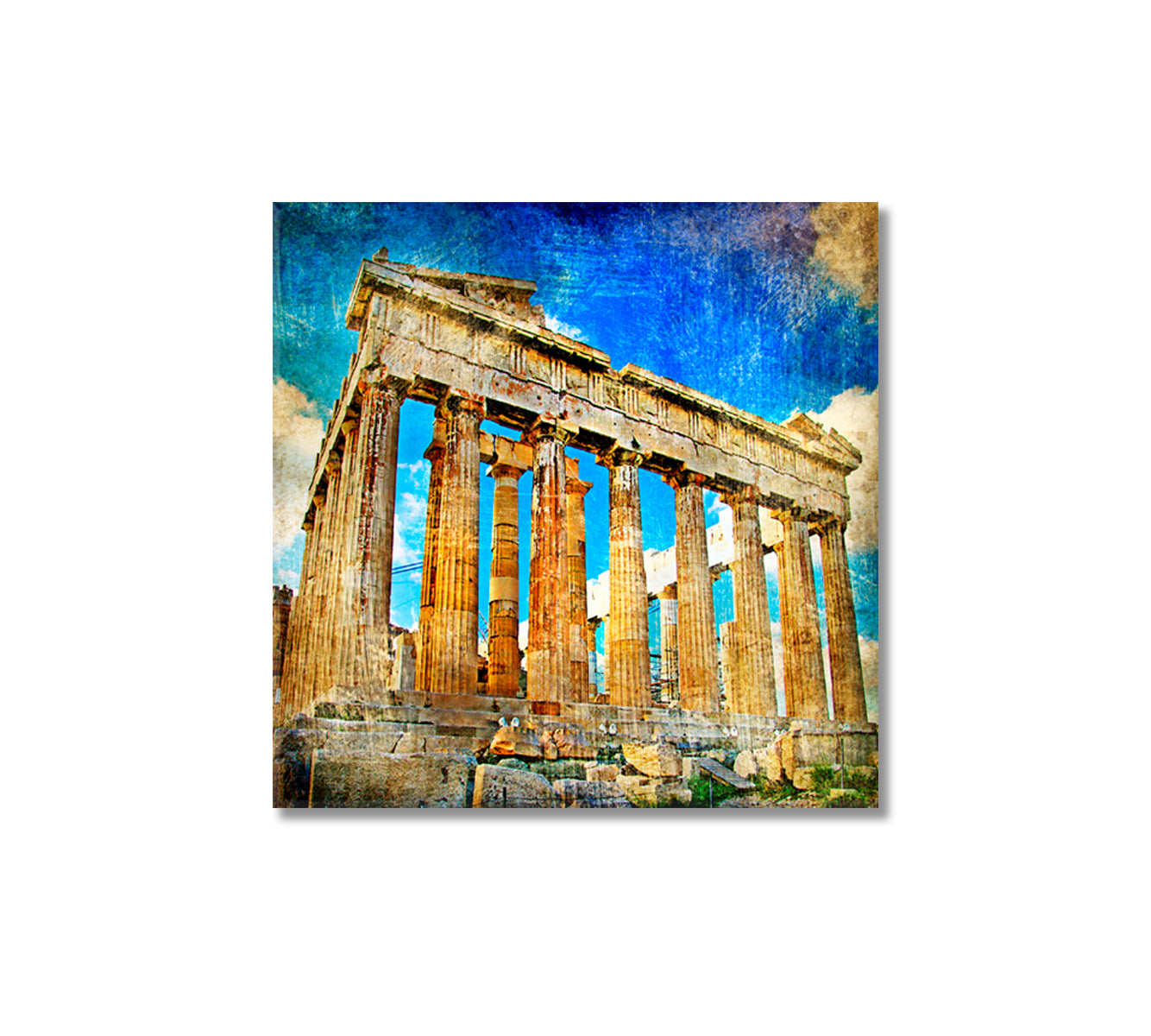 Ancient Acropolis Canvas Print-Canvas Print-CetArt-1 panel-12x12 inches-CetArt