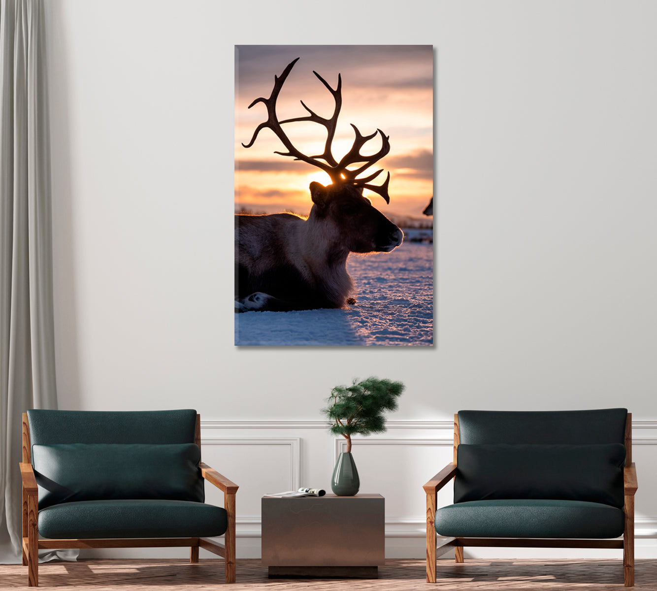 Reindeer Canvas Print-Canvas Print-CetArt-1 panel-16x24 inches-CetArt