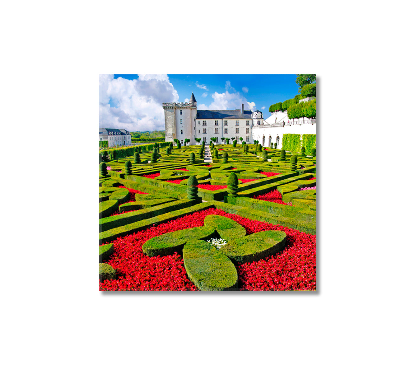 Beautiful Villandry Castle Loire Valley France Canvas Print-Canvas Print-CetArt-1 panel-12x12 inches-CetArt