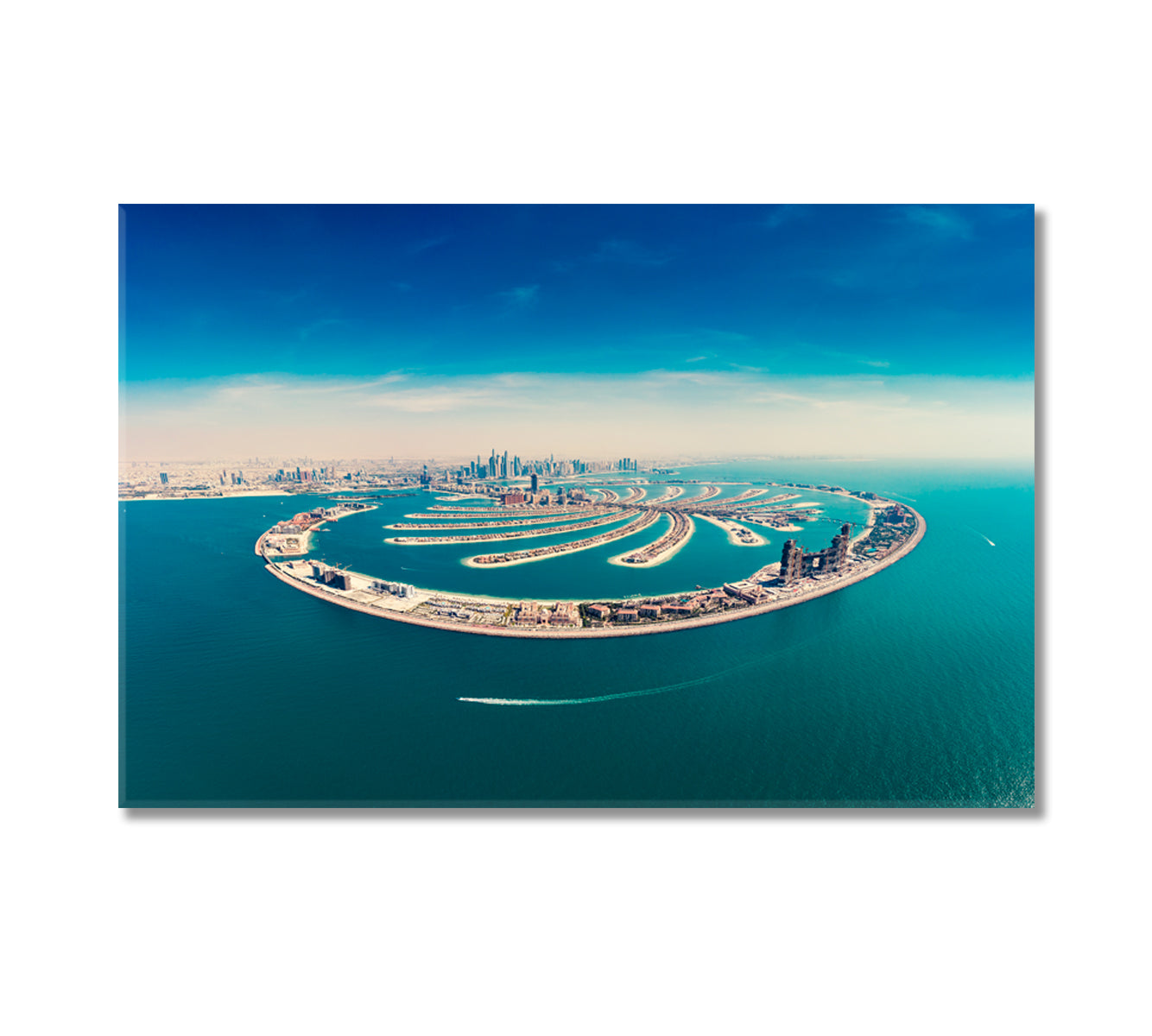 Palm Jumeirah Island in Dubai UAE Canvas Print-Canvas Print-CetArt-1 Panel-24x16 inches-CetArt