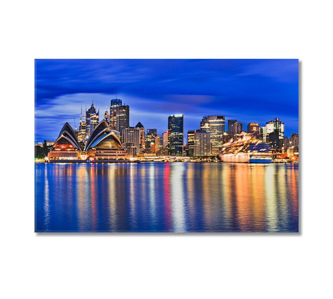 Illumination of Night Sydney Australia Canvas Print-Canvas Print-CetArt-1 Panel-24x16 inches-CetArt