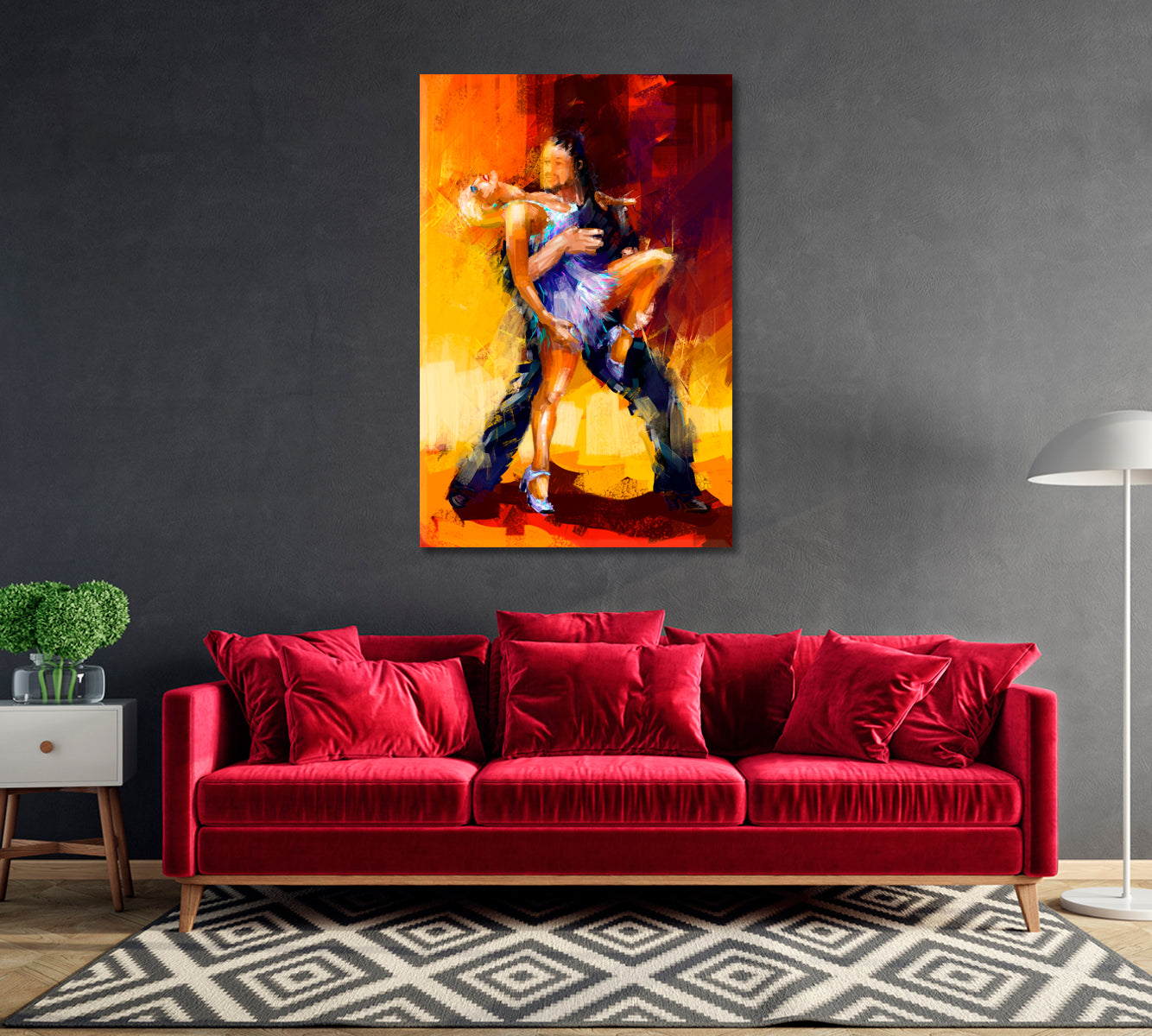 Dancers Dancing Rumba Canvas Print-Canvas Print-CetArt-1 panel-16x24 inches-CetArt