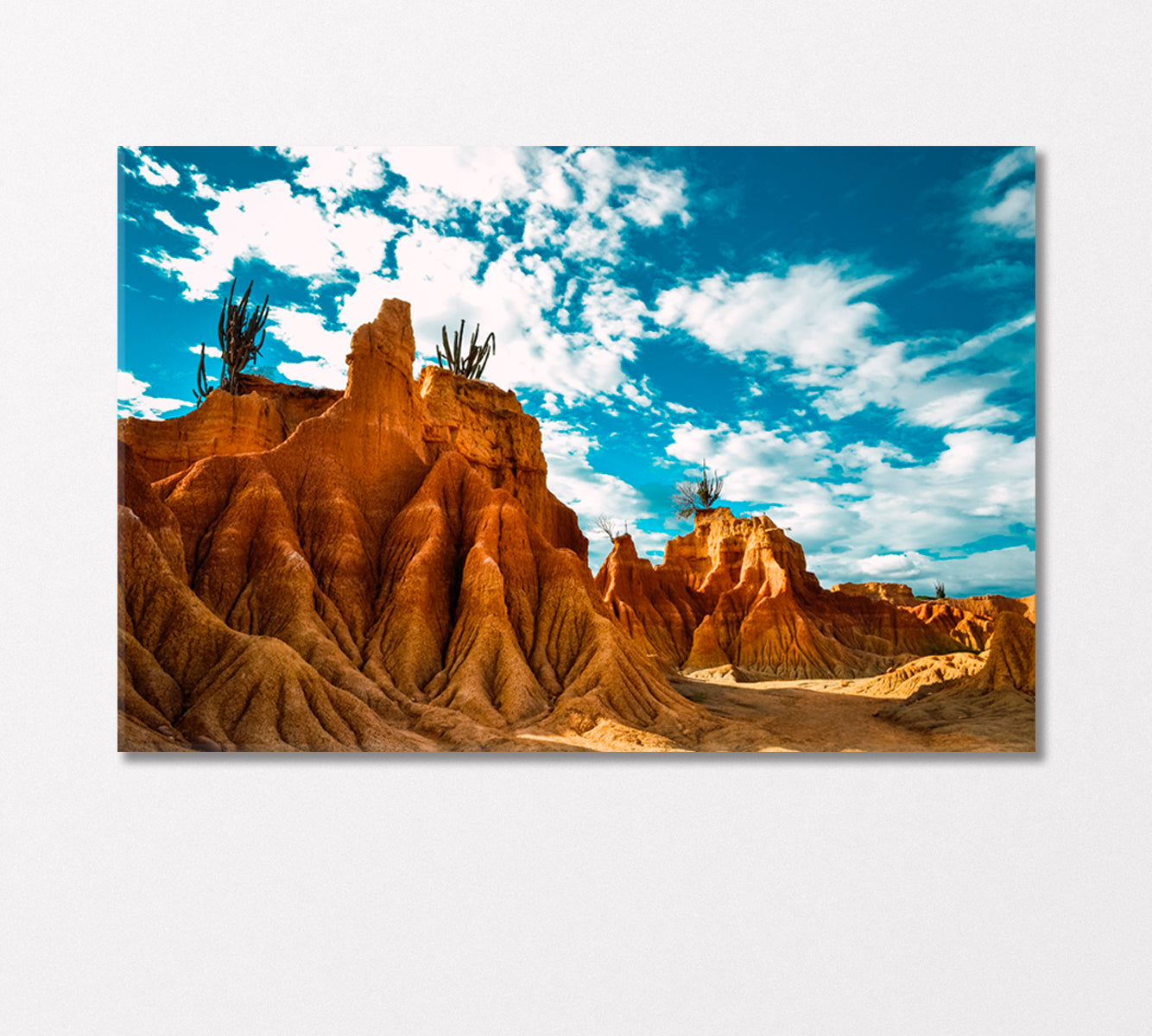 Big Orange Sand Stones of Tatacoa Desert Colombia Canvas Print-Canvas Print-CetArt-1 Panel-24x16 inches-CetArt