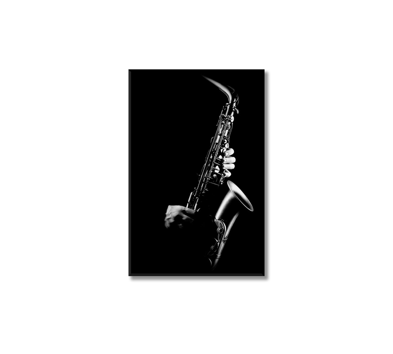 Saxophonist Jazz Music Canvas Print-Canvas Print-CetArt-1 panel-16x24 inches-CetArt