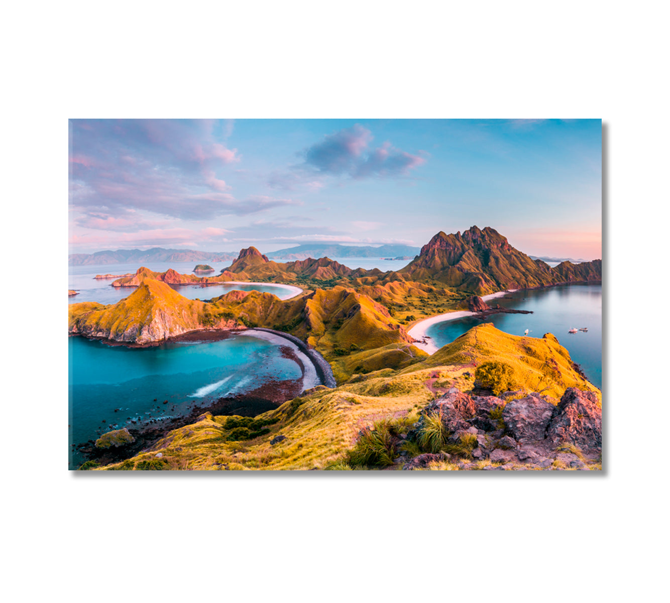 Padar Island Komodo National Park Indonesia Canvas Print-Canvas Print-CetArt-1 Panel-24x16 inches-CetArt