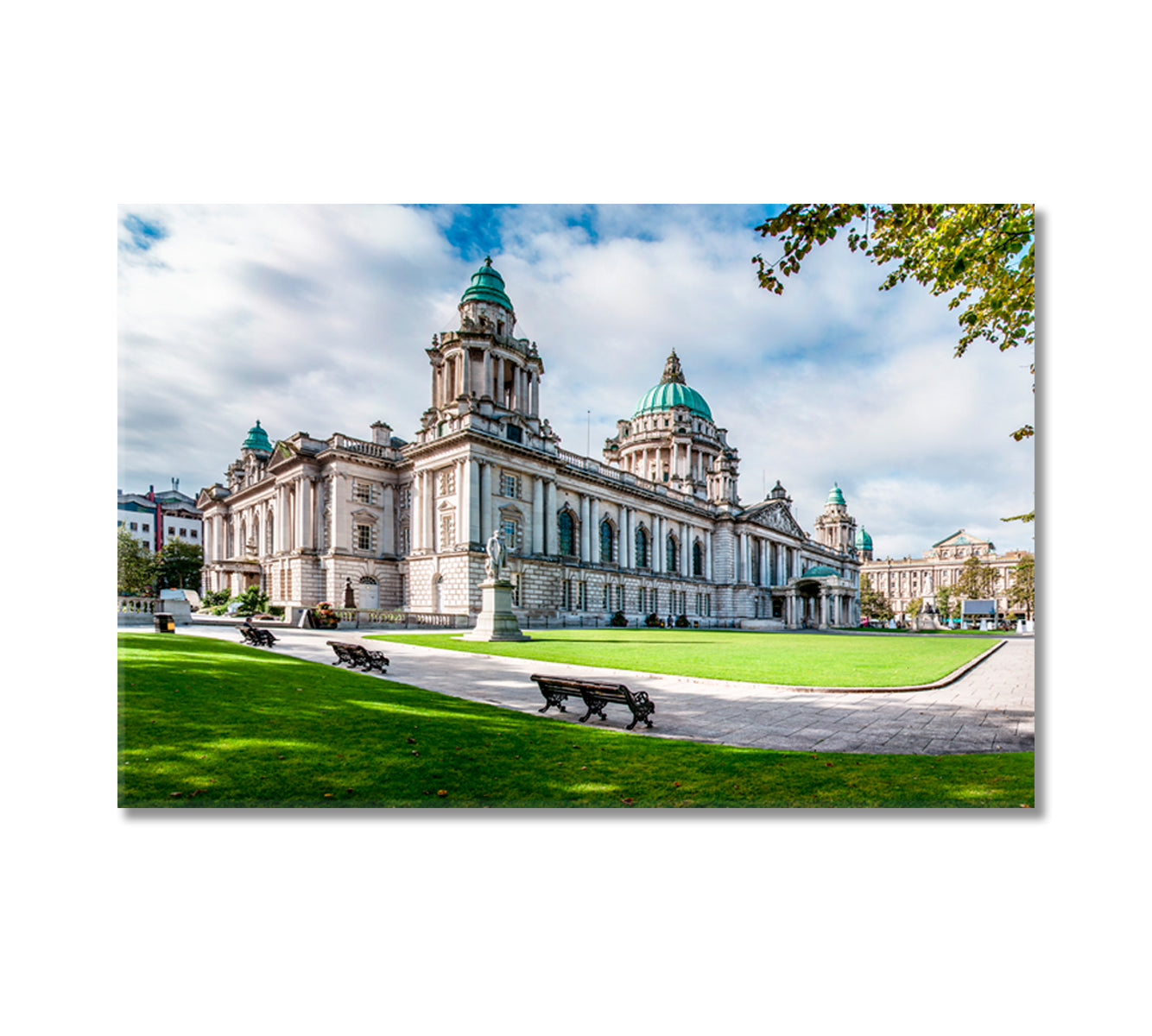 Belfast City Hall in Northern Ireland UK Canvas Print-Canvas Print-CetArt-1 Panel-24x16 inches-CetArt