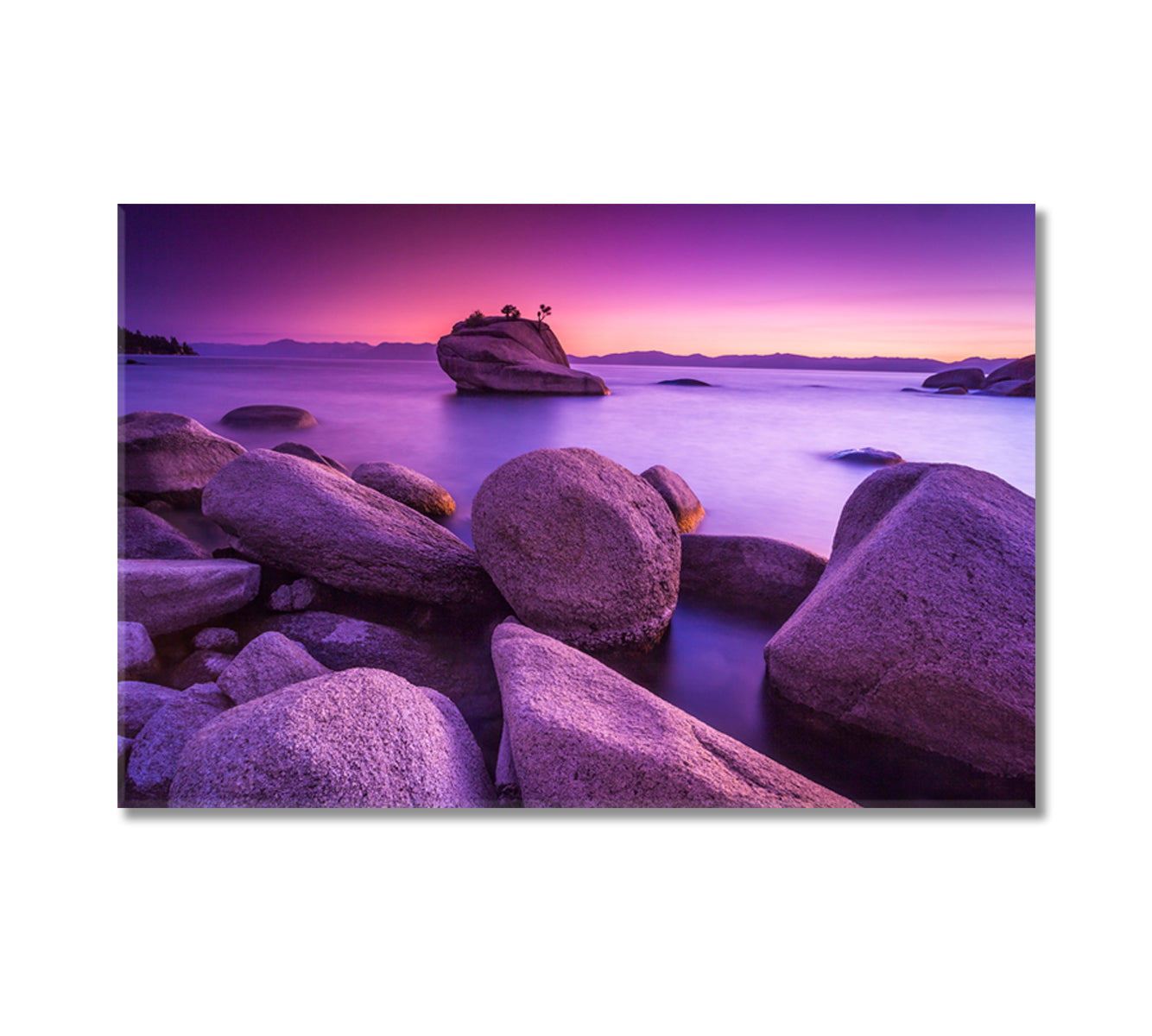 Lake Tahoe California Canvas Print-Canvas Print-CetArt-1 Panel-24x16 inches-CetArt