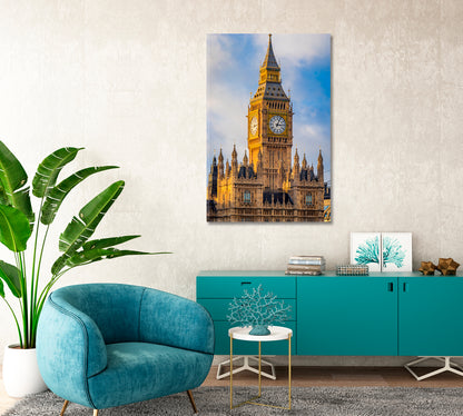 Big Ben Close Up London Canvas Print-Canvas Print-CetArt-1 panel-16x24 inches-CetArt