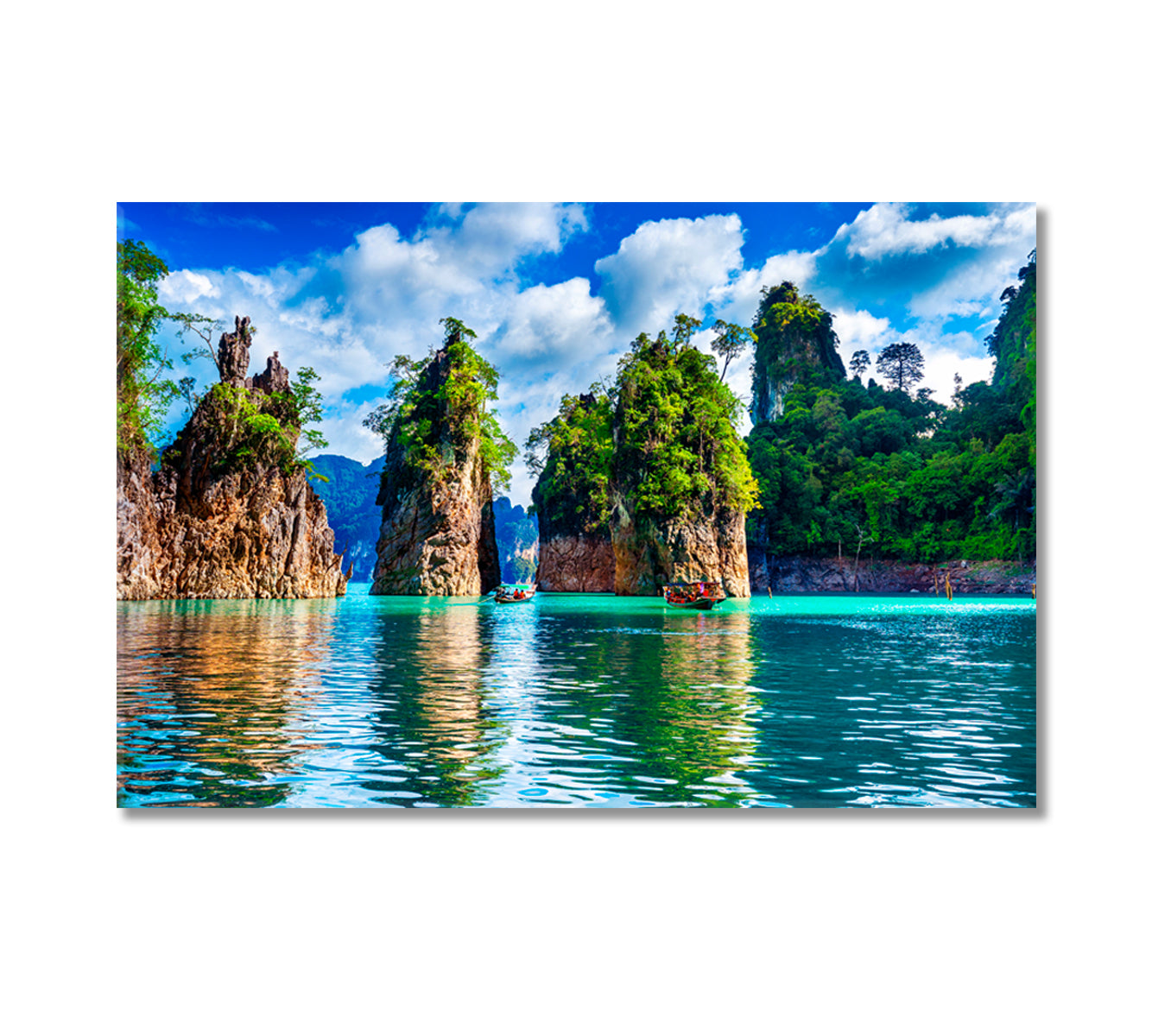 Beautiful Mountains at Khao Sok National Park Thailand Canvas Print-Canvas Print-CetArt-1 Panel-24x16 inches-CetArt