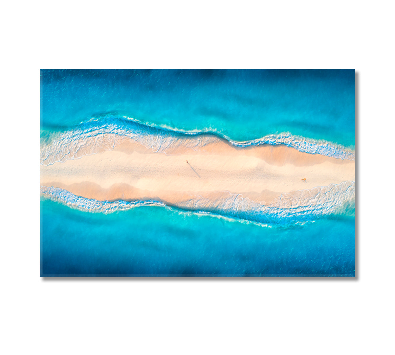 Landscape with White Sand and Ocean Canvas Print-Canvas Print-CetArt-1 Panel-24x16 inches-CetArt