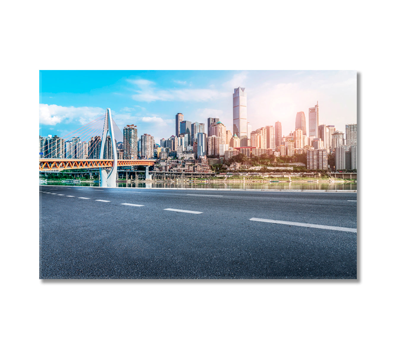 Urban Road Canvas Print-Canvas Print-CetArt-1 Panel-24x16 inches-CetArt