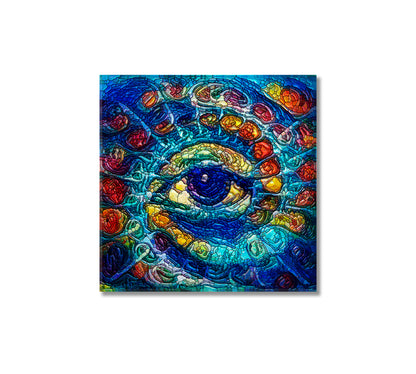 Abstract Stained Glass Eye Canvas Print-Canvas Print-CetArt-1 panel-12x12 inches-CetArt