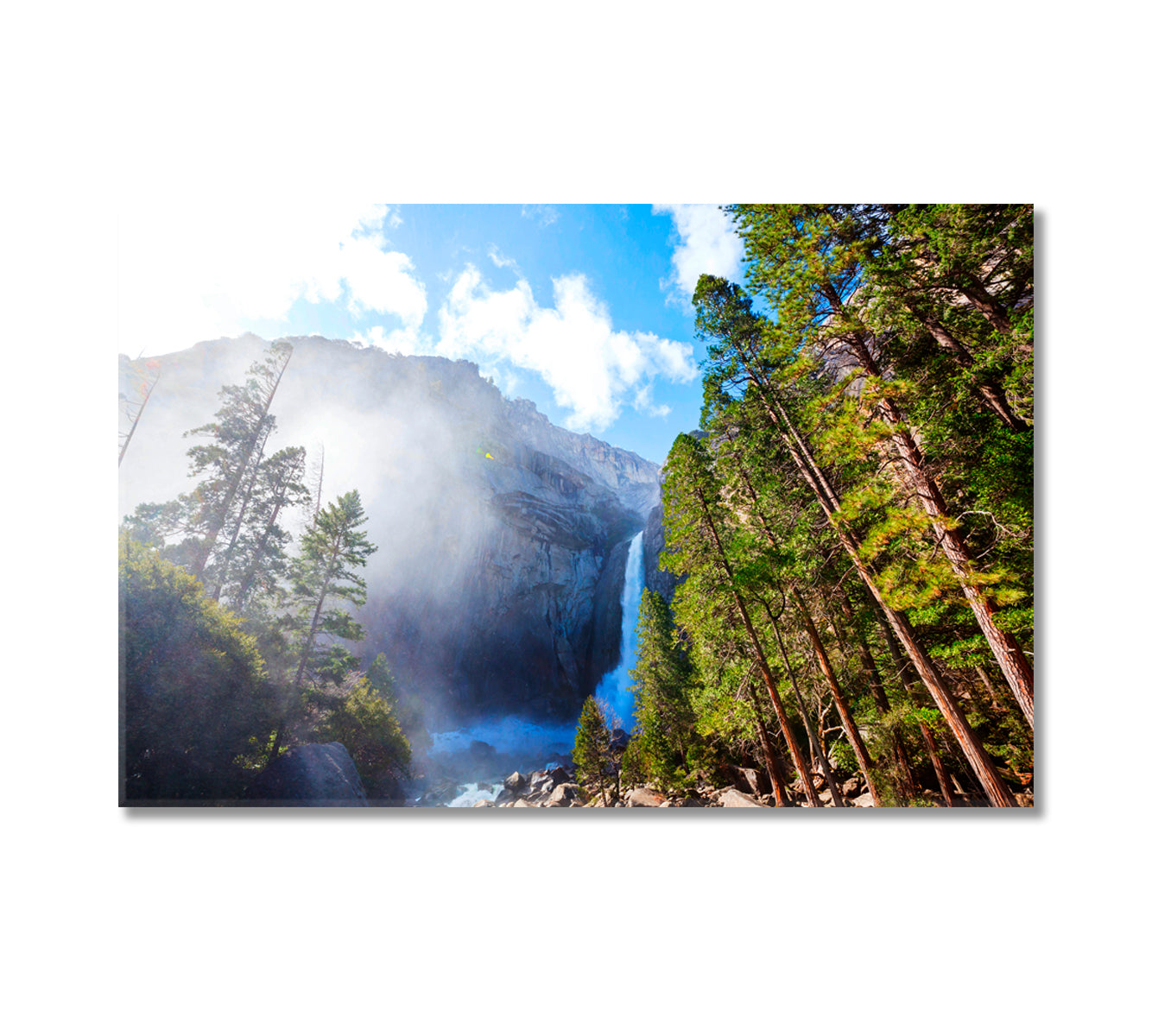 Waterfalls in Yosemite National Park California Canvas Print-Canvas Print-CetArt-1 Panel-24x16 inches-CetArt