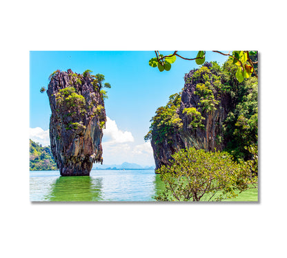 Khao Phing Kan Island Thailand Canvas Print-Canvas Print-CetArt-1 Panel-24x16 inches-CetArt