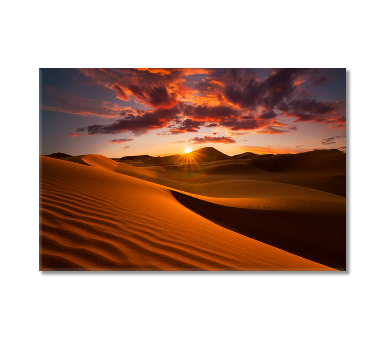 Lovely Sand Dunes in Sahara Desert Canvas Print-Canvas Print-CetArt-1 Panel-24x16 inches-CetArt