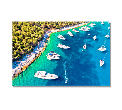 Yachting Cove on Pakleni Otoci Islands Croatia Canvas Print-Canvas Print-CetArt-1 Panel-24x16 inches-CetArt