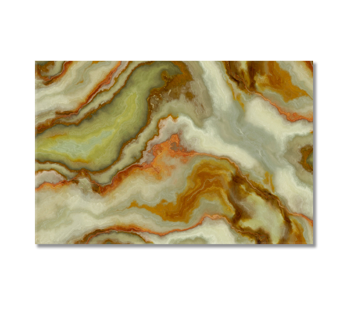 Abstract Green Marble Onyx Canvas Print-Canvas Print-CetArt-1 Panel-24x16 inches-CetArt