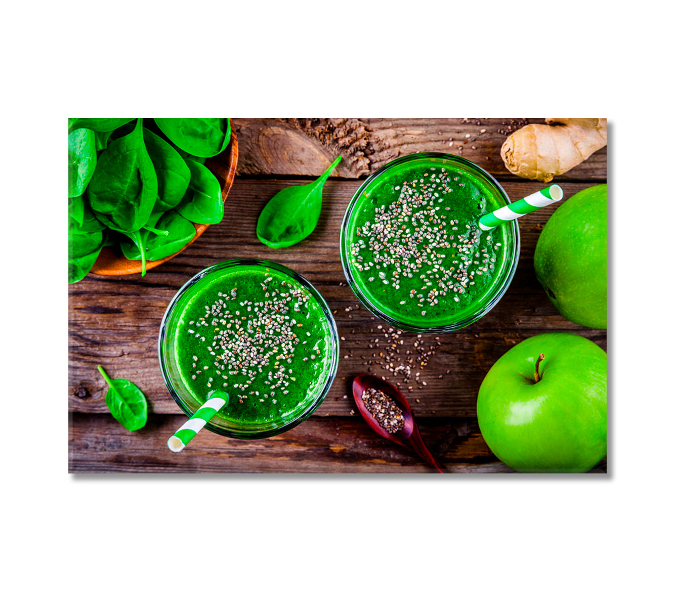 Spinach and Apple Cocktail Canvas Print-Canvas Print-CetArt-1 Panel-24x16 inches-CetArt