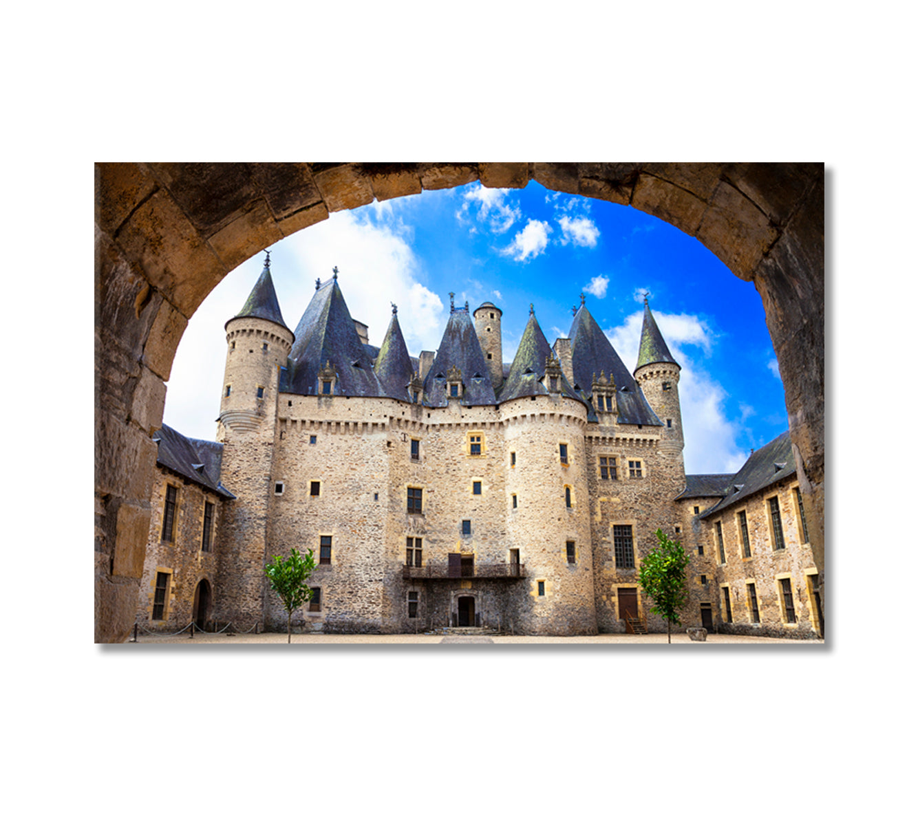 Castle of Jumilhac-le-Grand France Canvas Print-Canvas Print-CetArt-1 Panel-24x16 inches-CetArt