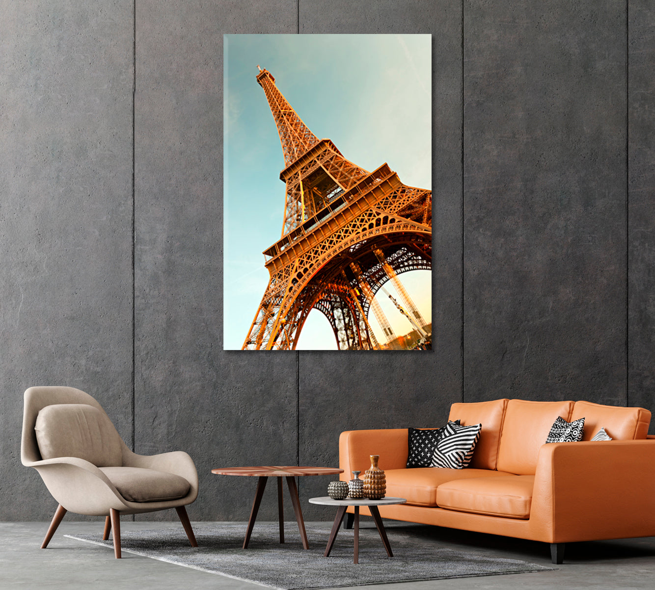 Eiffel Tower Paris Canvas Print-Canvas Print-CetArt-1 panel-16x24 inches-CetArt