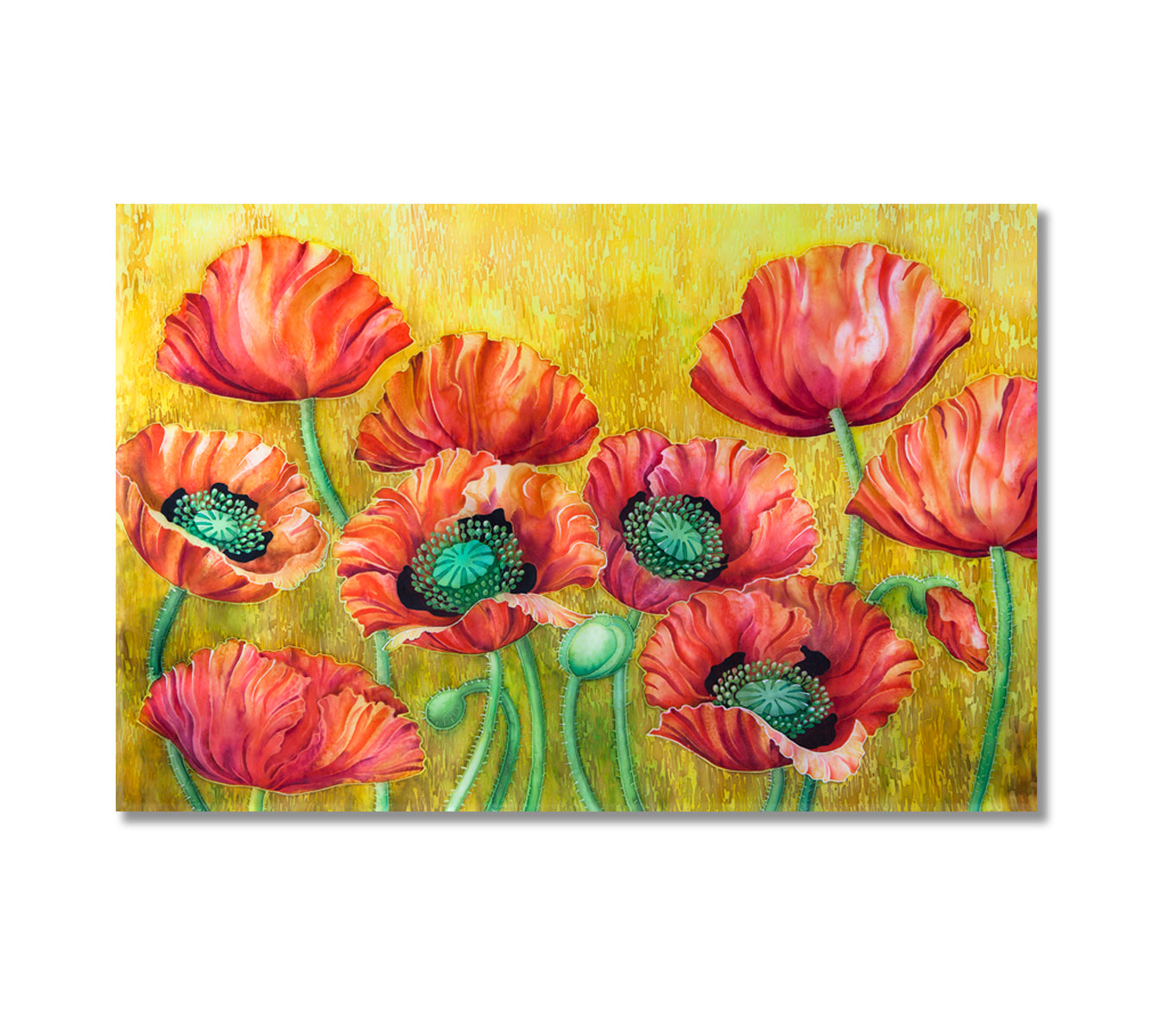 Poppy Canvas Print-Canvas Print-CetArt-1 Panel-24x16 inches-CetArt