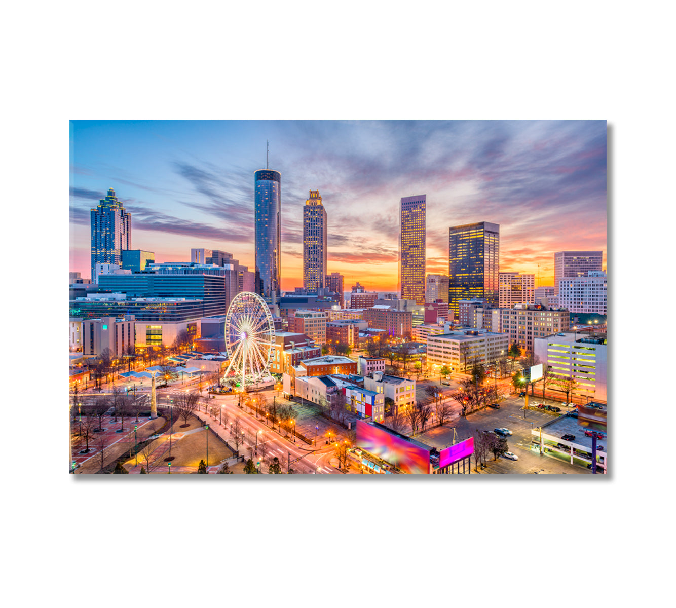 Downtown Atlanta USA Canvas Print-Canvas Print-CetArt-1 Panel-24x16 inches-CetArt