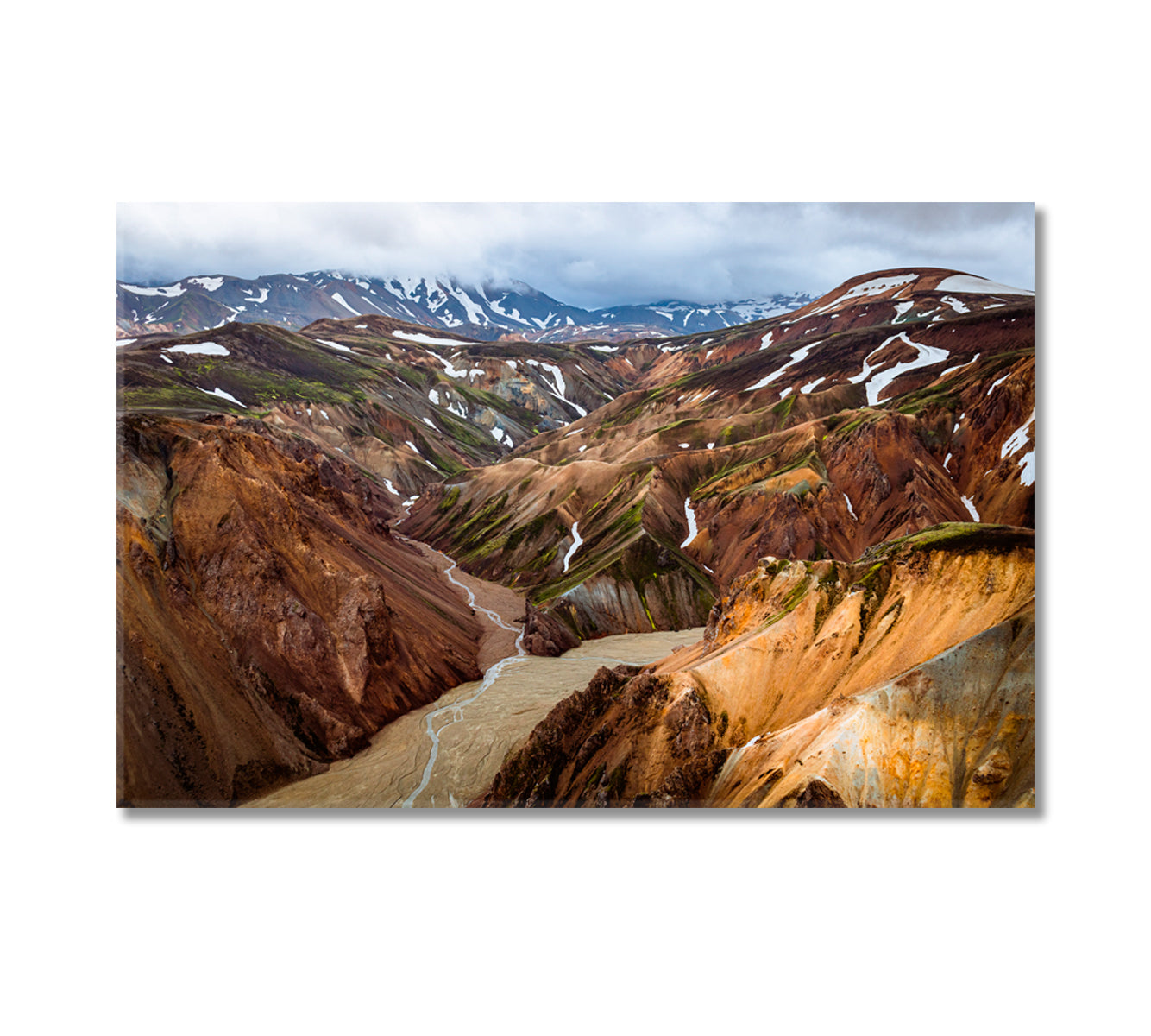 Landmannalaugar Volcanic Hills Iceland Canvas Print-Canvas Print-CetArt-1 Panel-24x16 inches-CetArt