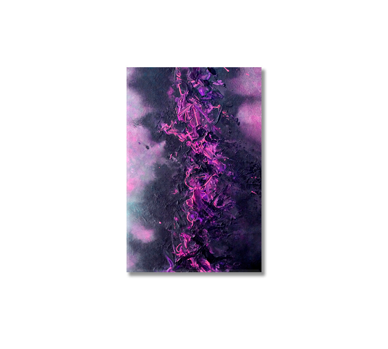 Abstract Purple Brush Strokes Canvas Print-Canvas Print-CetArt-1 panel-16x24 inches-CetArt