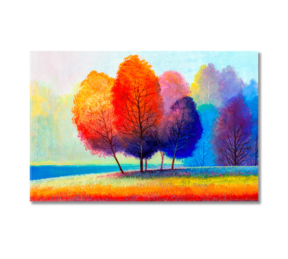 Beautiful Colorful Autumn Forest Canvas Print-Canvas Print-CetArt-1 Panel-24x16 inches-CetArt