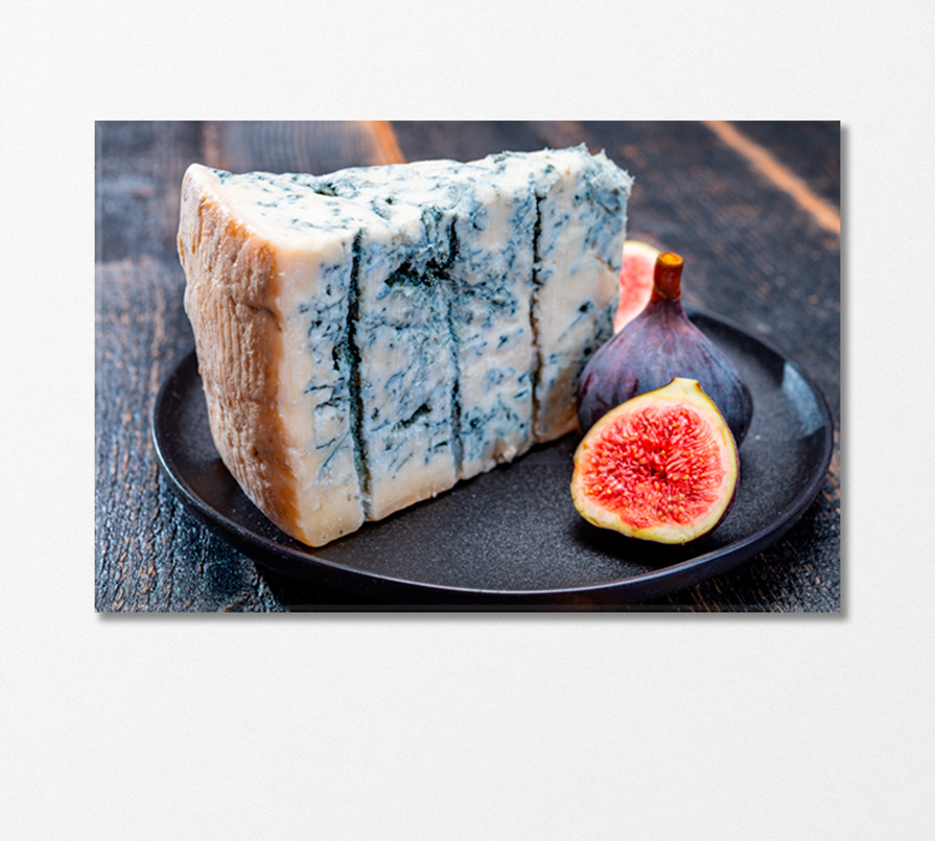 Gorgonzola Cheese and Figs Canvas Print-Canvas Print-CetArt-1 Panel-24x16 inches-CetArt