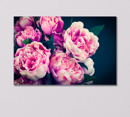 Pink Peonies Canvas Print-Canvas Print-CetArt-1 Panel-24x16 inches-CetArt