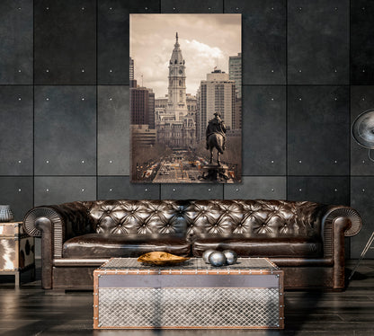 Philadelphia City Hall USA Canvas Print-Canvas Print-CetArt-1 panel-16x24 inches-CetArt