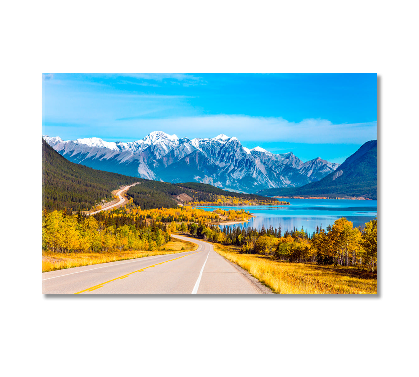 Abraham Lake Landscape Alberta Canada Canvas Print-Canvas Print-CetArt-1 Panel-24x16 inches-CetArt