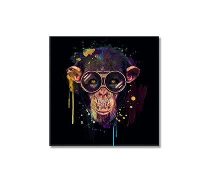 Hipster Monkey Canvas Print-Canvas Print-CetArt-1 panel-12x12 inches-CetArt