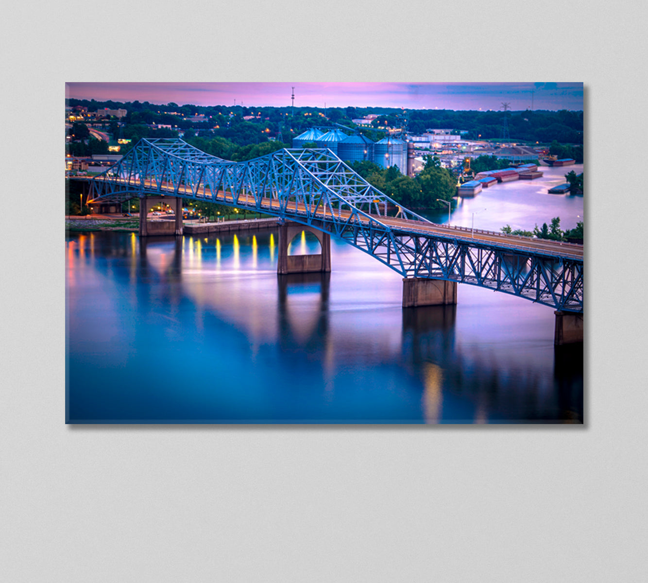 O'Neal Bridge over Tennessee River USA Canvas Print-Canvas Print-CetArt-1 Panel-24x16 inches-CetArt