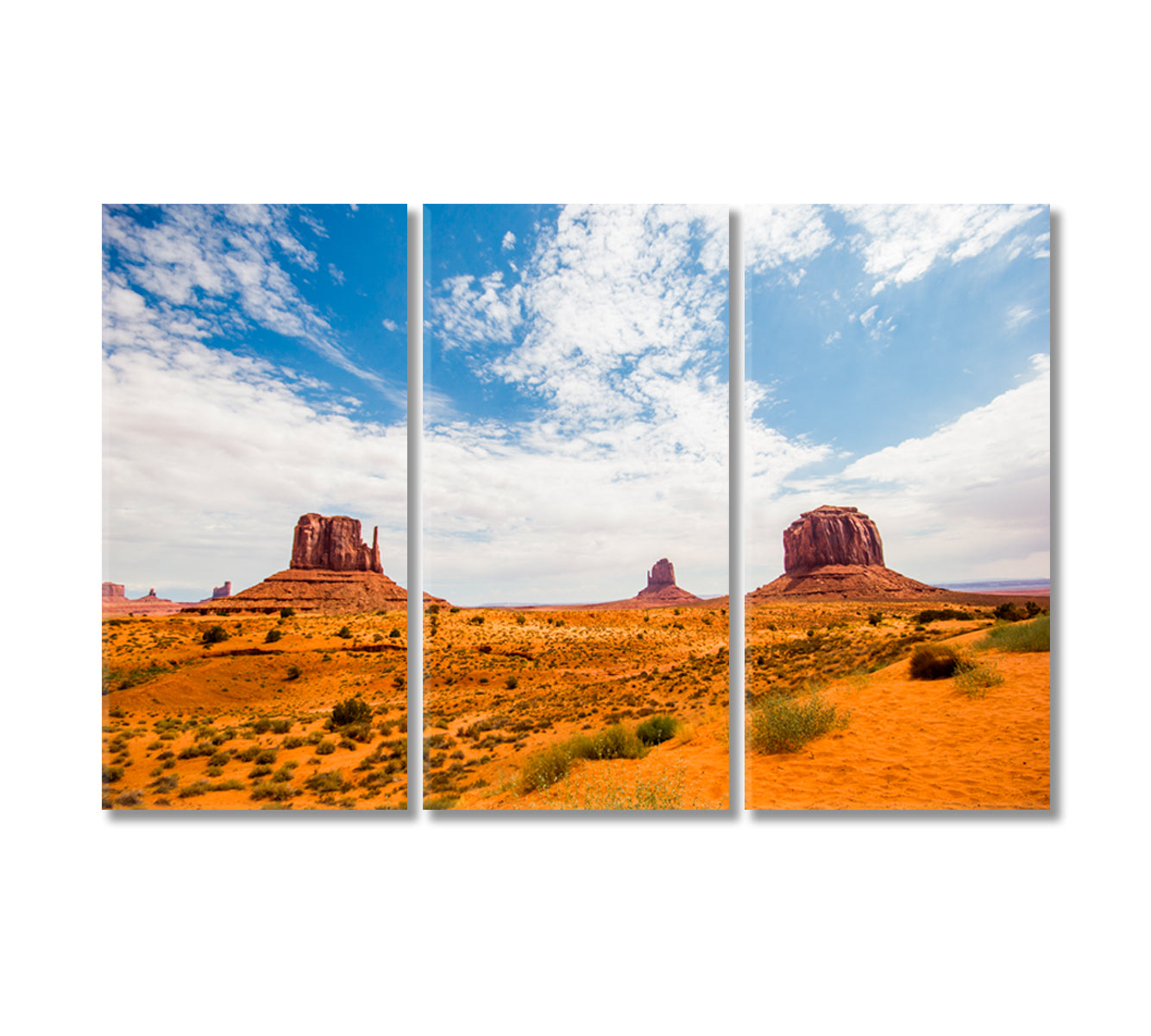 Monument Valley Navajo Tribal Park USA Canvas Print-Canvas Print-CetArt-3 Panels-36x24 inches-CetArt