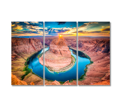 Horseshoe Bend Arizona Canvas Print-Canvas Print-CetArt-3 Panels-36x24 inches-CetArt