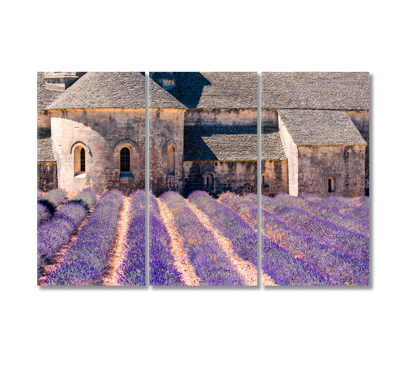 Senanque Abbey with Lavender Field Provence France Canvas Print-Canvas Print-CetArt-3 Panels-36x24 inches-CetArt