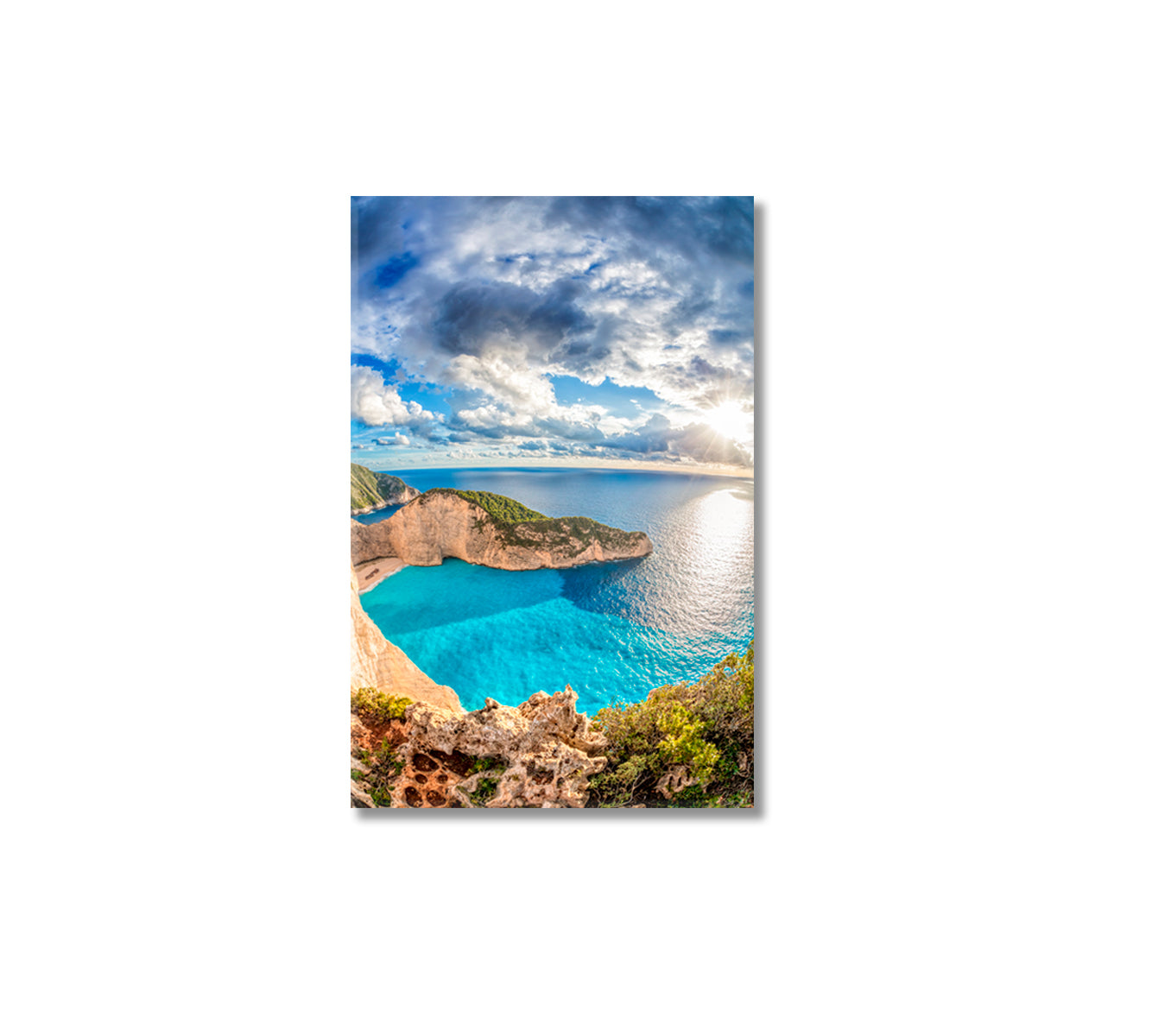 Navagio Beach Zakynthos Island Greece Canvas Print-Canvas Print-CetArt-1 panel-16x24 inches-CetArt